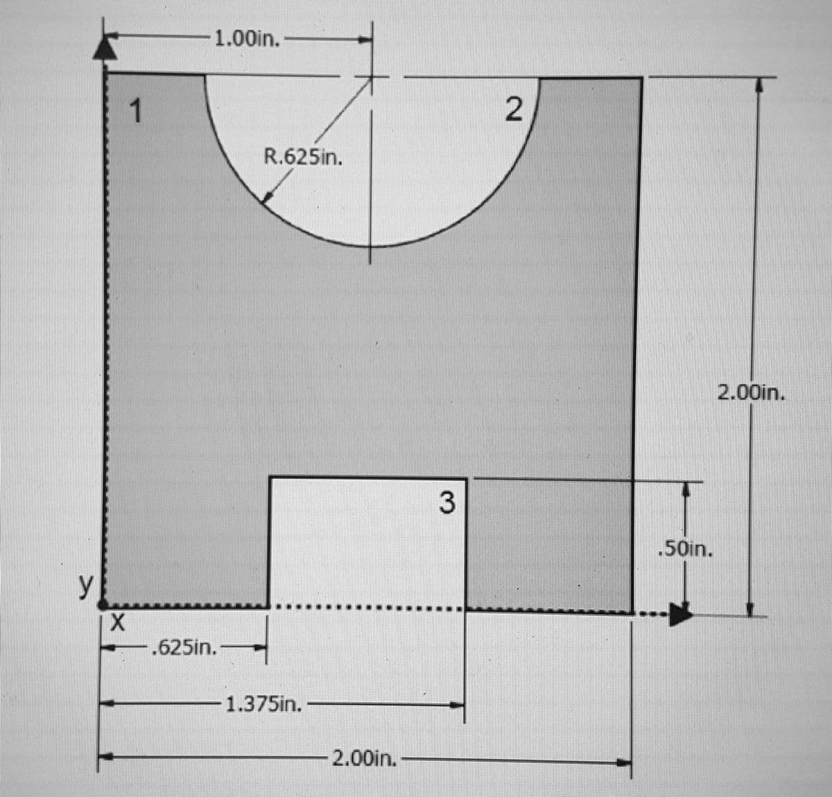 1.00in.
1
R.625in.
2.00in.
3
.50in.
y
.625in.
1.375in.-
2.00in.
2.
