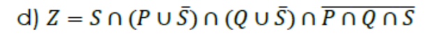 d) Z = Sn (PUS) n (Qu5) n PnQn s