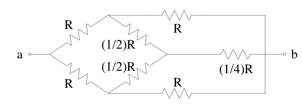 R
R
(1/2)R
a
b
(1/2)R,
(1/4)R
R
R
