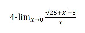 25+x -5
4-limx→o
