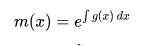 m(x) = el 9(z) dz
