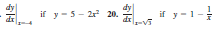 dy
if y - 5- 2r 20.
dr
if y-1-
