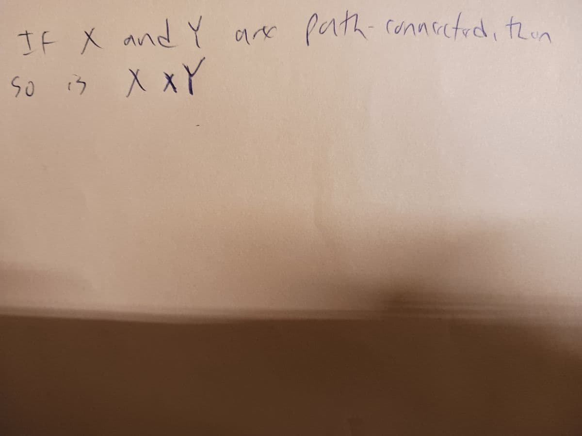 If X and Y are path-connected, thon
So is X XY