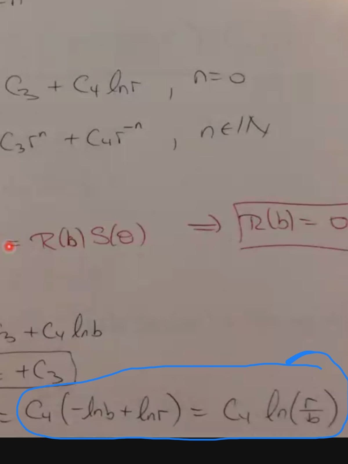 G+ Cy hr
n=0
C3r^ + Curn
G Rb) S(@)
3
+C3)
C (-hb + lar) = Cu lo(E
+Cy lab
%3D
