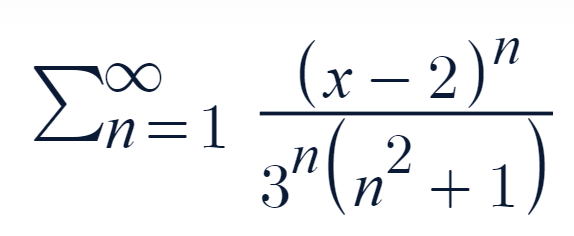 ΣΑ
x
n=1
(x-2)
2) n
3" (n² +1
2