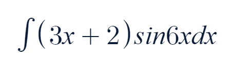 f(3x+2) sin6xdx