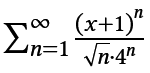 Σne, (x+1)"
n=1 Vn4"