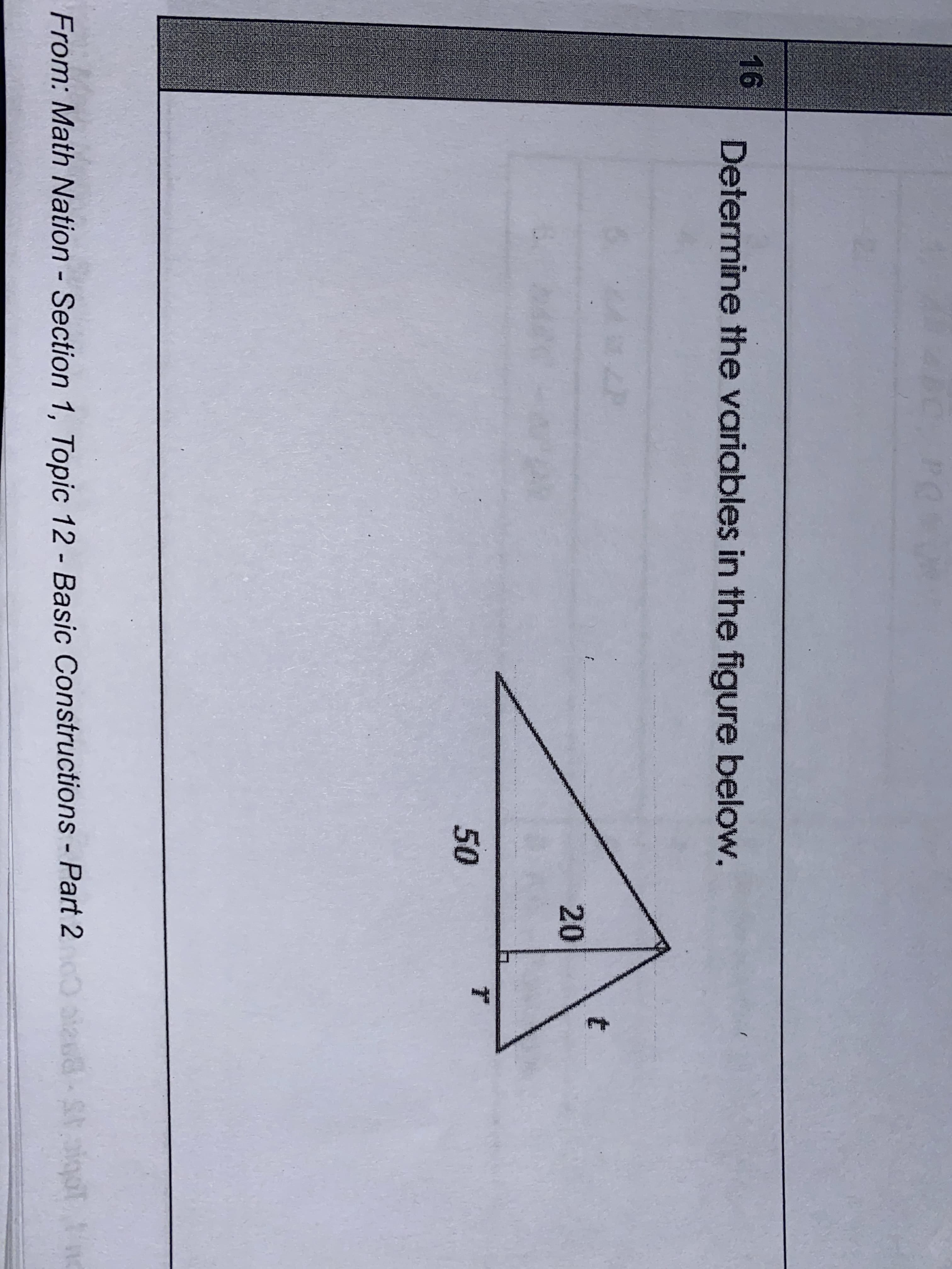 ables in the figure below.
20
50
