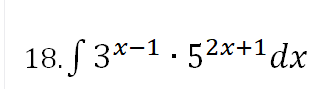 18. 3*-1.52x+1dx
52x+1 dx
