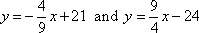 6.
y=-
x+21 and y =x- 24
4
4.
