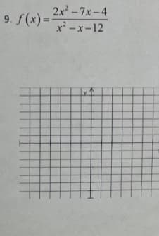 2x-7x-4
9. f(x) =
%3D
x-x-12
