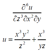 u
d'u
3
cz³ Ox² Oy
2
x³y² X
.3
+
2
Z
yz