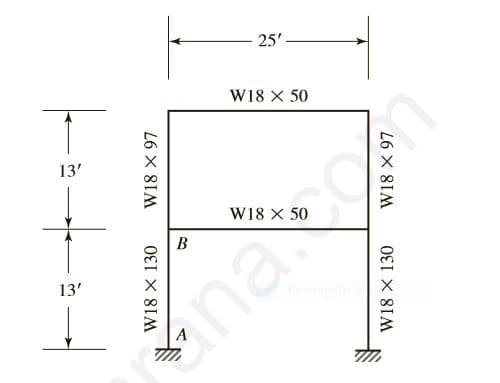 25'
W18 X 50
13'
W18 X 50
B
13'
na
W18 X 130
W18 X 97
W18 X 130
