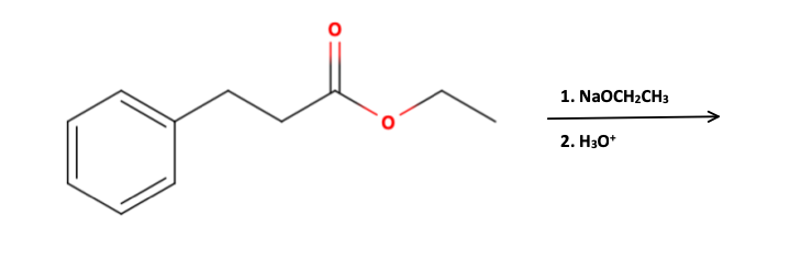 1. NaOCH₂CH3
2. H3O+