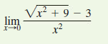 Vx? + 9 – 3
lin
x2
x-
