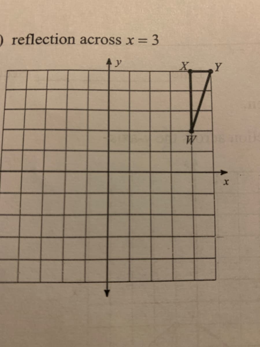 ) reflection across x = 3
Y
