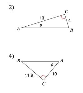 2)
А)
A
11.9
13
0
C
0
10
A
4
B