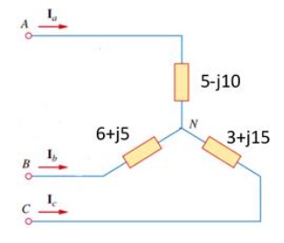 A
5-j10
6+j5
3+j15
I,
C
