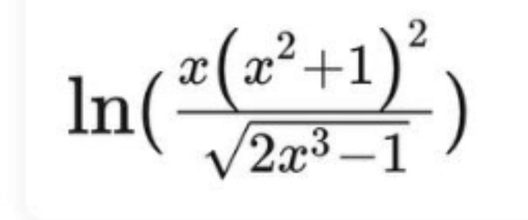 In(*(²²+1)²
V2x3 –1
