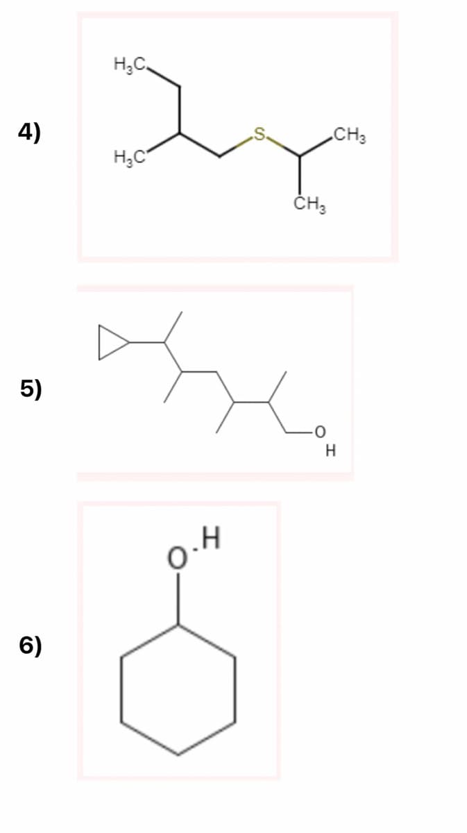 4)
5)
6)
H₂C
2x
H₂C
Å
CH3
ope
0.4
CH3
H