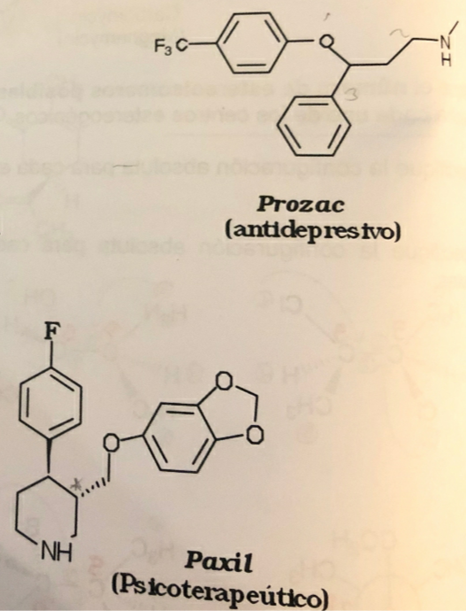 F3 C-
Prozac
(antideprestvo)
F
NH
Paxil
(Psicoterapeútico)
