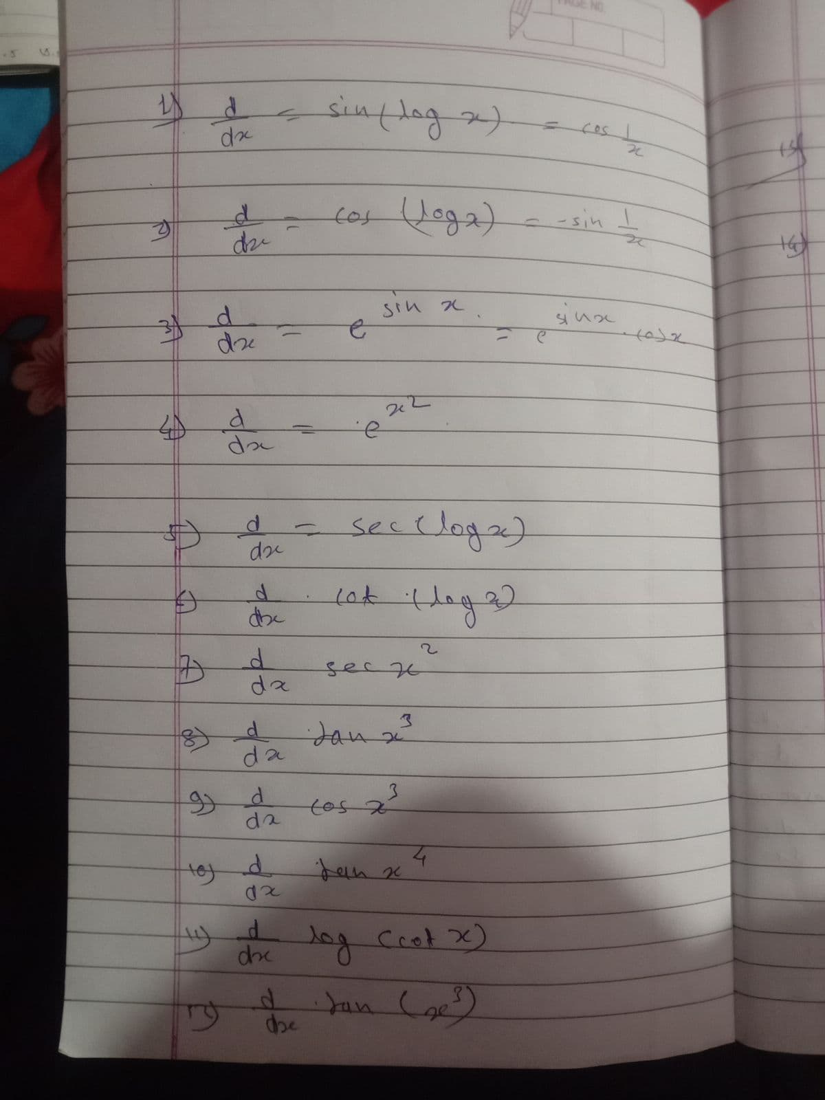 SE NO
.5
sinfdagx)
ços
-sin
Sin
de
Sin
d.
dze
da
seccloga).
dse
dbe
sec6
d2
d Janx
d2
P.
క
d2
og Ccot x)
lag
Jan (ge)
dbe
