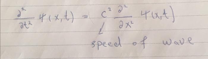 at²
4(x,x)
2
C² 2²
1 /2x²
46,4)
speed of wave