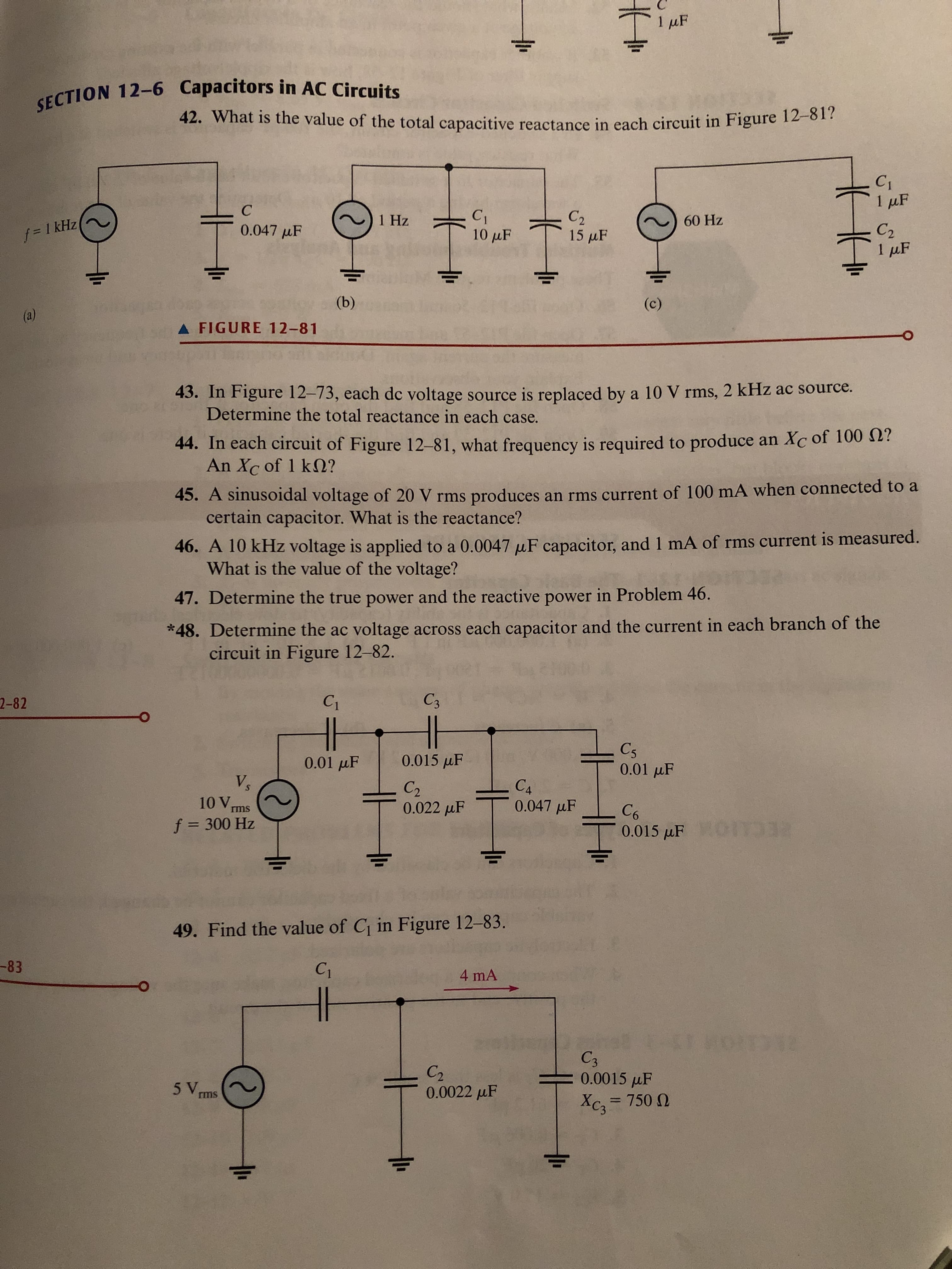 C1
1 µF
C2
15 μF
1 Hz
60 Hz
0.047 мF
C2
1 µF
f = 1 kHz
10 μF
(b)
