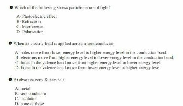 When an electric field is applied across a semiconductor
