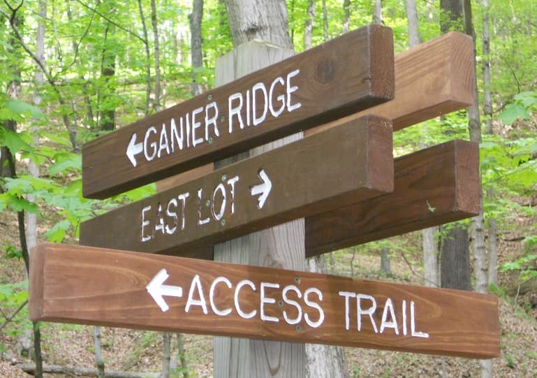 GANIER RIDGE
EAST LOT->
ACCESS TRAIL