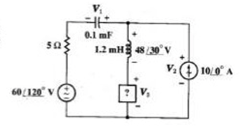 502
60/120 V
V₁
31
0.1 mF
1.2 mH 48/30° V
V₂ (1) 10/0° A
10/0° A