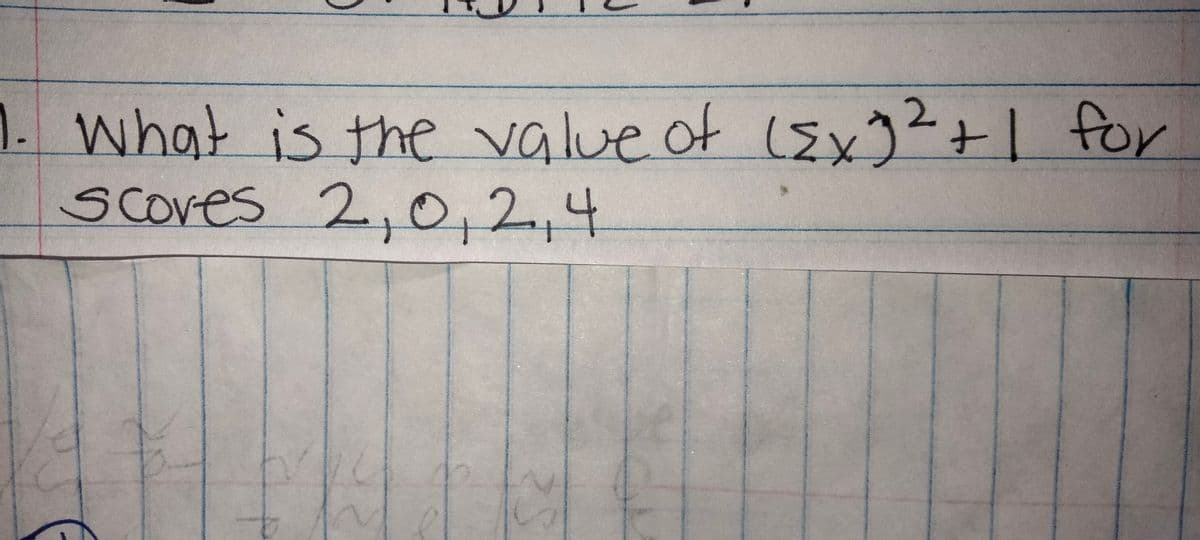 1. What is the value of (Ex)²+| for
Scoves 2,0,2,4
つ
