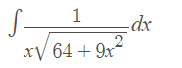 S-
-dx
xV 64 + 9x
