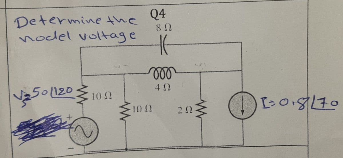 Determine the
Q4
nodel voltage
(120
42
10 2
22
