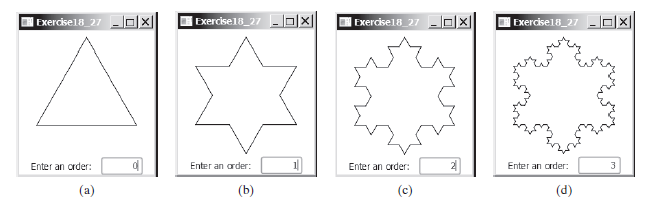 |Exercise18_27
Jo|x|
Exercise18 27
Exercise18_27
Jo|x|
Exercise18_27
미지
Enter an order:
Enter an order:
Enter an order:
Enter an order:
(a)
(b)
(c)
(d)
