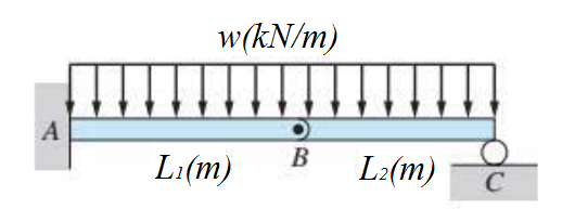 w(kN/m)
L:(m)
L:(m)
