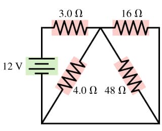 12 V
3.0 Ω
16 Ω
wwwwww
ww
www
4.0 Ω _ 48 Ω