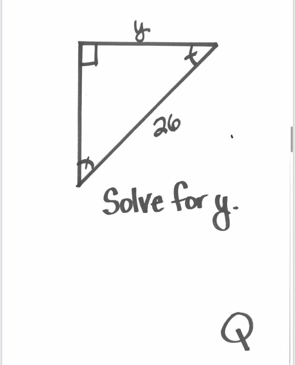 26
Solve for y.
