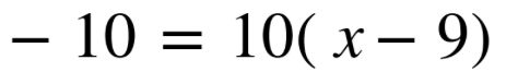 10 =
10(х — 9)
X
