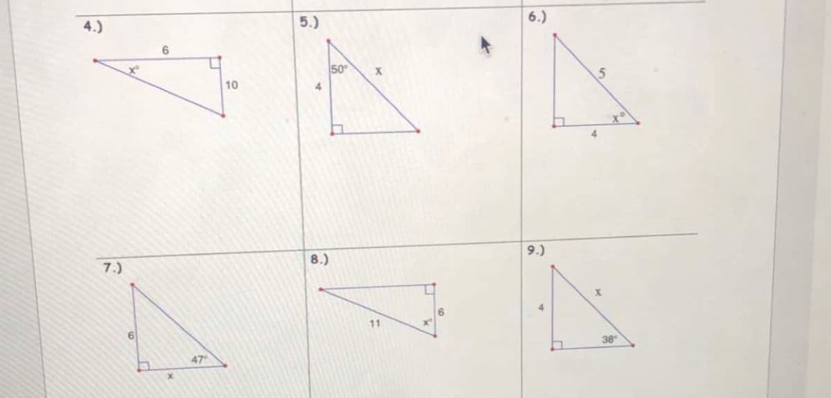 5.)
6.)
50
10
4
4
9.)
8.)
7.)
6.
11
38
47
