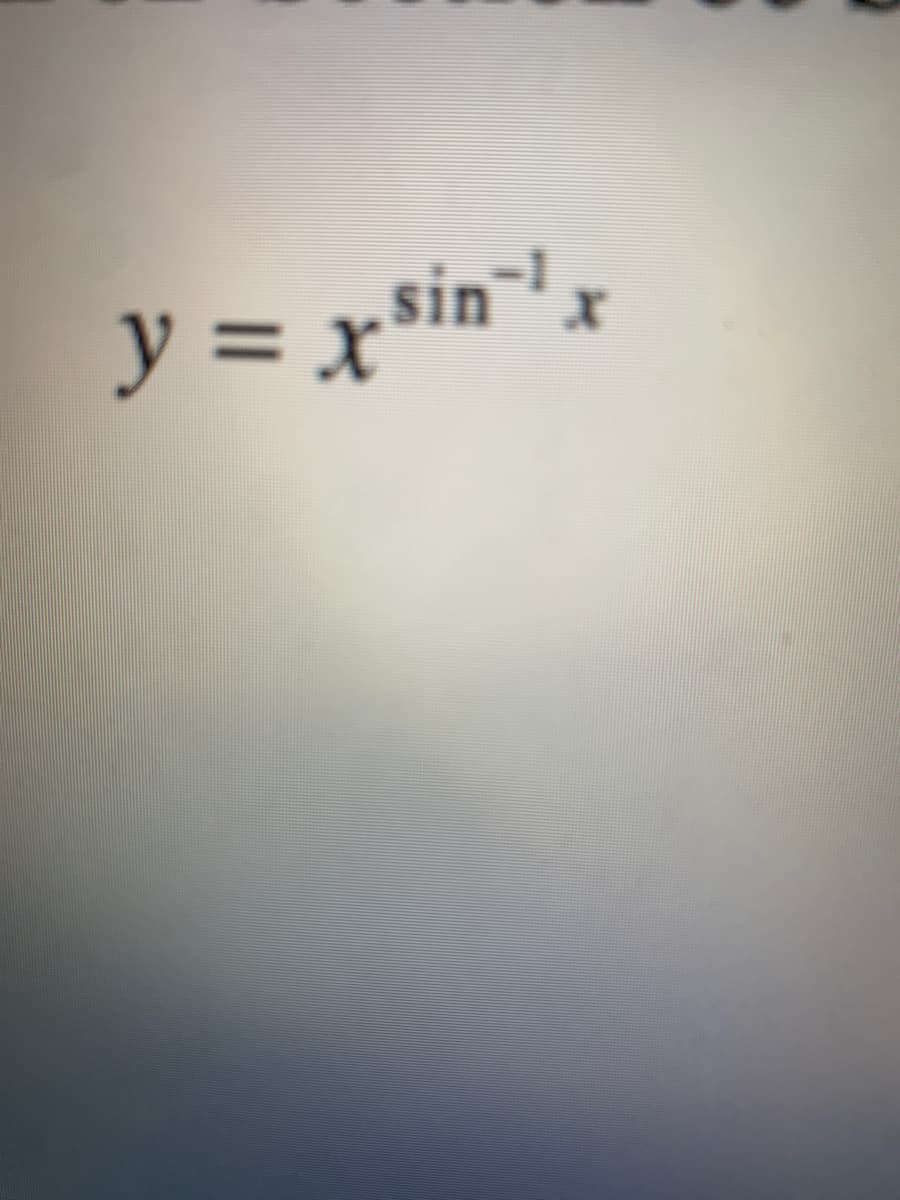 ### Example of an Elementary Function

This function represents an interesting relationship between \( x \) and \( y \) and is given as follows:

\[ y = x^{\sin^{-1} x} \]

In this equation:
- \( y \) denotes the dependent variable.
- \( x \) denotes the independent variable.
- \( \sin^{-1} x \) represents the inverse sine function, also known as the arcsine function, which is the angle whose sine is \( x \).

#### Explanation

- \( x^{\sin^{-1} x} \): This mathematical expression means that \( x \) is raised to the power of the arcsine of \( x \).

This function combines polynomial and trigonometric aspects, providing an intriguing example for students to explore systems where these two types of mathematical operations interact. 

When graphing this function, it should be noted that:
- The domain of \( x \) must be within \([-1, 1]\) because the arcsine function, \( \sin^{-1} x \), is only defined within this interval.
- The graph may exhibit interesting behavior around the endpoints of the domain due to the nature of the arcsine function approaching \(-\frac{\pi}{2}\) and \(\frac{\pi}{2}\).