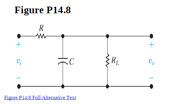 Figure P14.8
Vi
RL
Figure P14.8 Full Alternative Text
