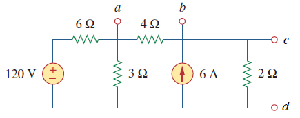 a
b
4Ω
120 V
6 A
d
