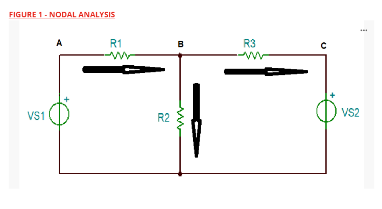 FIGURE 1 - NODAL ANALYSIS
VS1
A
R1
R2
B
R3
C
VS2
...