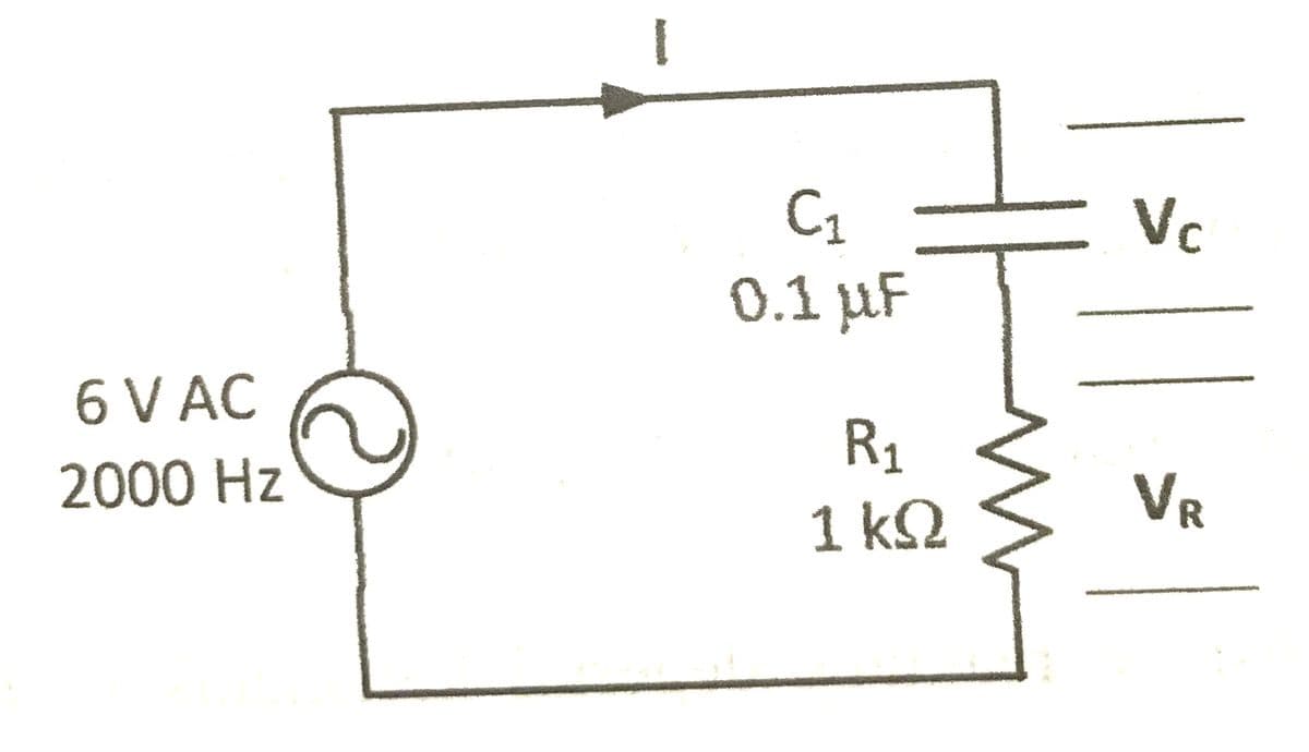 C1
0.1 µF
Vc
6 V AC
R1
2000 Hz
VR
1 k2
