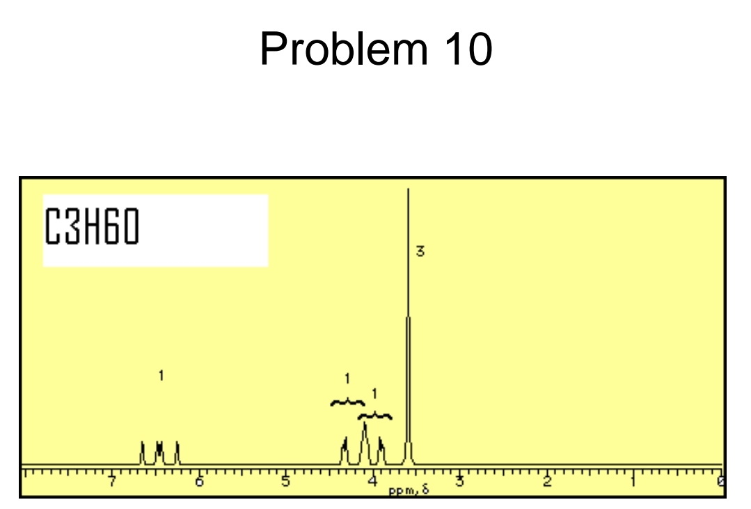 C3H60
uu
Problem 10
3
ppm, 8