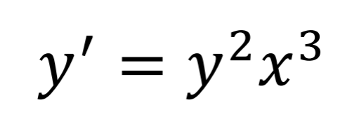 y' = y²x³
