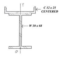 C 12 x 25
CENTERED
W 10 x 68
