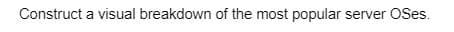 Construct a visual breakdown of the most popular server OSes.