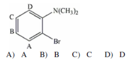 „N(CH3)2
C
Bl
Br
A
А) А B) В С) с D) D
